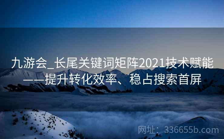 九游会_长尾关键词矩阵2021技术赋能——提升转化效率、稳占搜索首屏