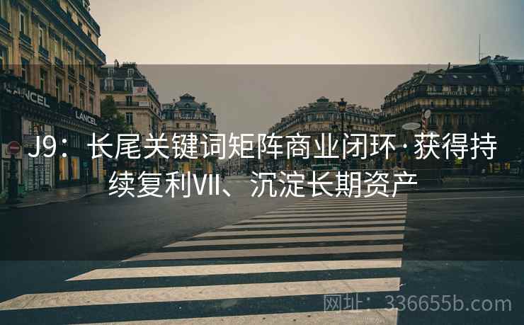 J9：长尾关键词矩阵商业闭环·获得持续复利Ⅶ、沉淀长期资产
