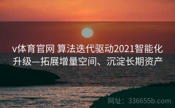 v体育官网 算法迭代驱动2021智能化升级—拓展增量空间、沉淀长期资产